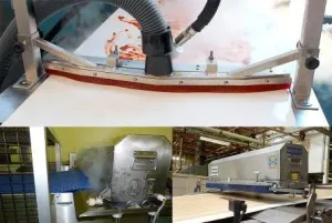 conveyor belt system is cleaning the food belt